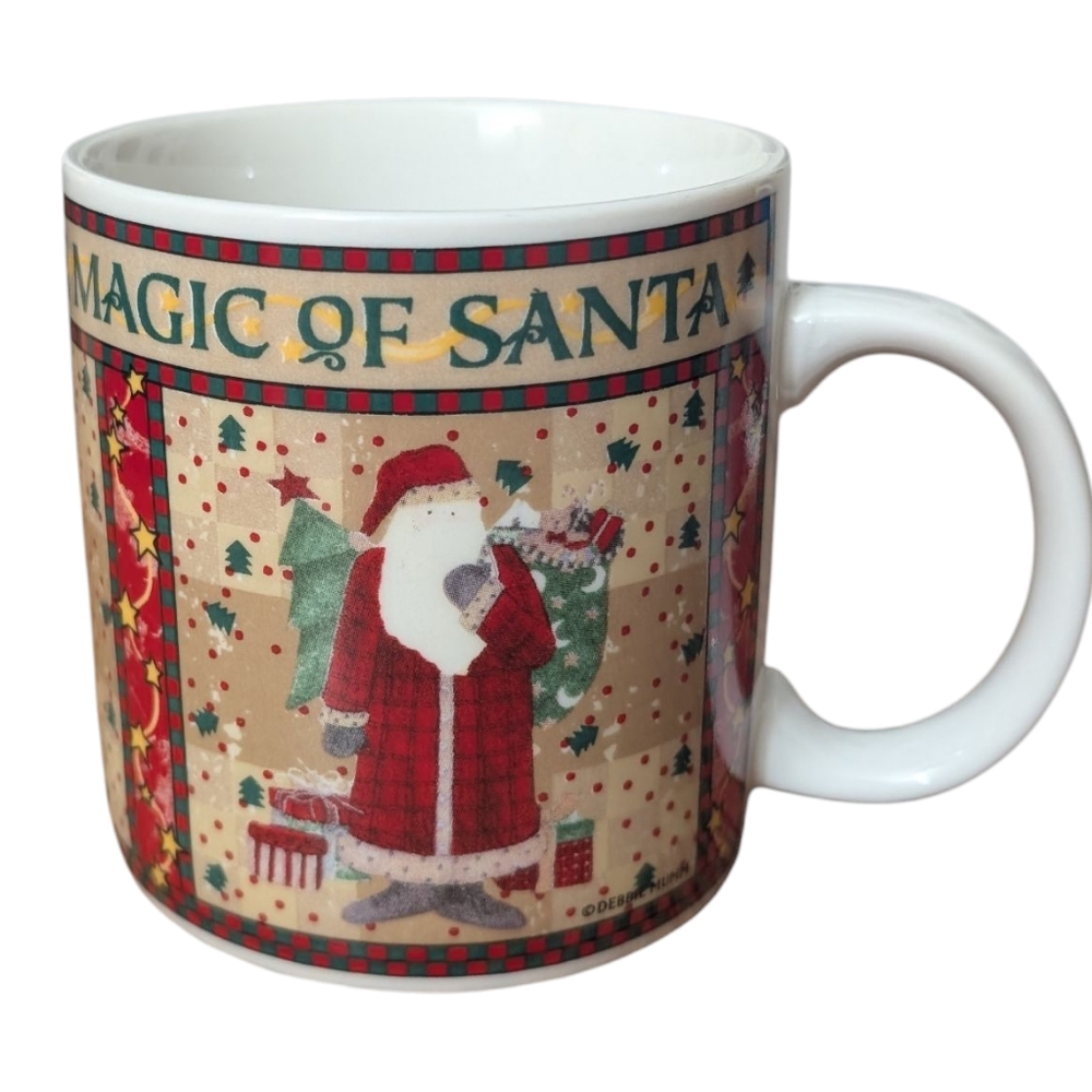 Debbie Mumm Magic of Santa Christmas Mugs - Set of 4 - Picture 4 of 10